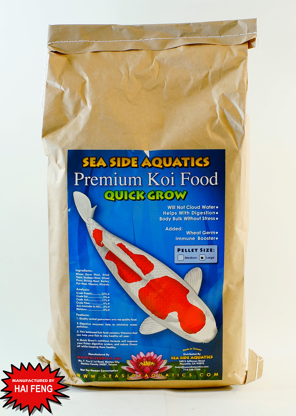 SeaSide Aquatics Made By Hai Feng Quick Grow 20kg Large